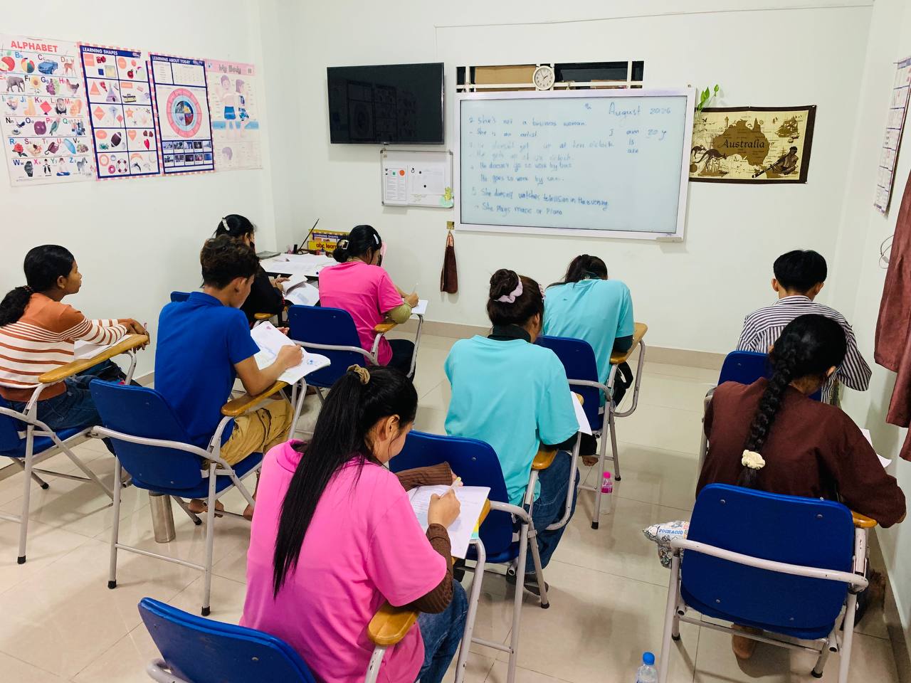 students in class